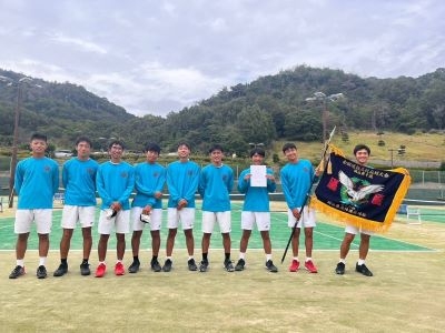 テニス部　岡山県予選会で優勝!