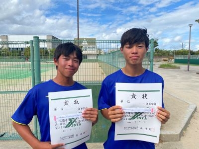 ​ソフトテニス部　県新人大会地区大会で優勝!