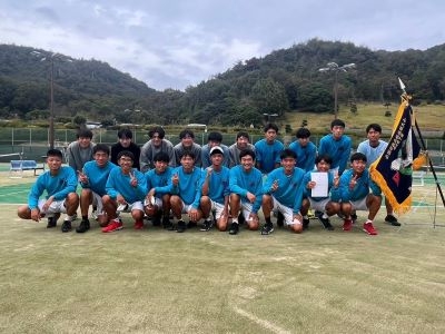 テニス部　岡山県予選会で優勝!