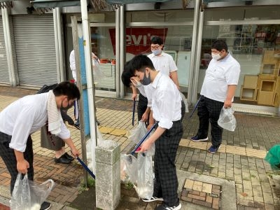 RIDAIFUボランティアロードで清掃活動