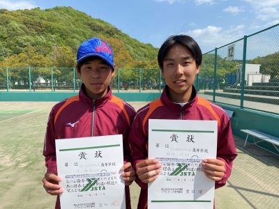 ソフトテニス部　春季大会・ハイジャパ予選(ダブルス)で優勝!